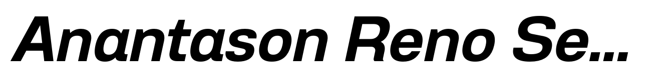 Anantason Reno Semi Bold Italic